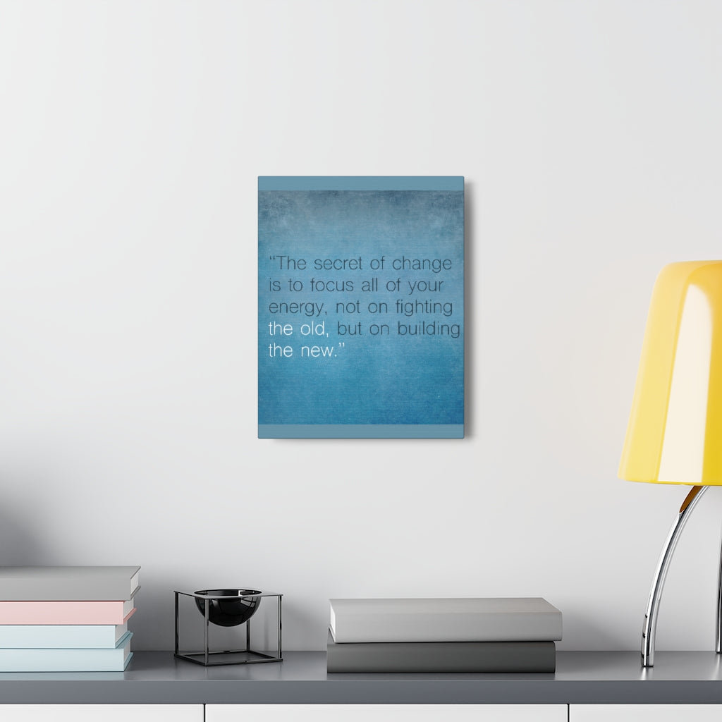 Trinx Secret of Change Motivation Wrapped Canvas Textual Art Wayfair